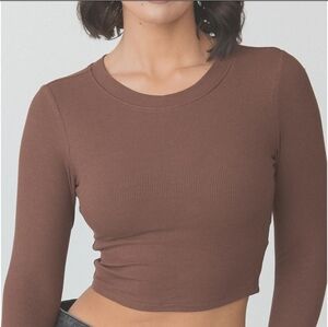 Klassy - NWOT Ribbed Crew Neck Long Sleeve Crop